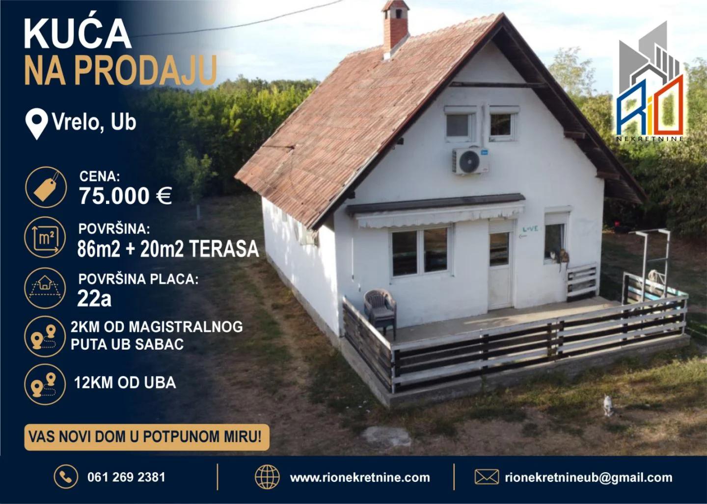 Useljiva kuća u Vrelu kod Uba